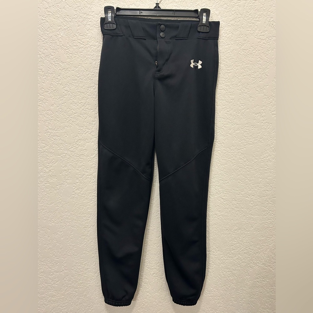 Youth Under Armour Black Baseball Pants, Size Youth Medium.  Preloved.
